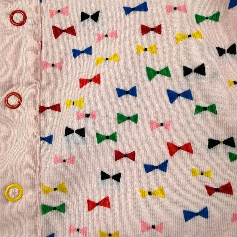 Hanna Andersson Pink Bows One Piece Union Suit Pajamas